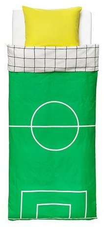 Kuschelige Bettwäsche aus Baumwolle - Fußball 140x200 von Ikea