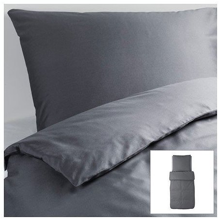 Traumhafte Bettwäsche aus Baumwolle - grau von Ikea