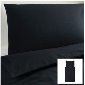 Schöne Bettwäsche aus Baumwolle - schwarz 155x220 von Ikea