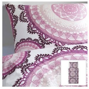 Hübsche Bettwäsche aus Baumwolle - weiß 220x240 von Ikea