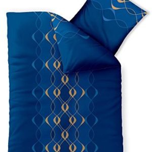 Schöne Bettwäsche aus Baumwolle - blau 155x220 von CelinaTex
