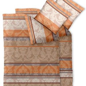 Traumhafte Bettwäsche aus Baumwolle - braun 155x220 von CelinaTex