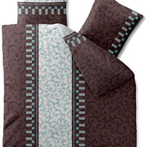 Schöne Bettwäsche aus Baumwolle - braun 200x220 von CelinaTex