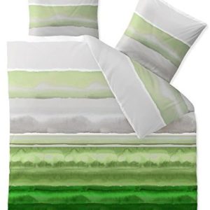 Traumhafte Bettwäsche aus Baumwolle - grün 200x220 von CelinaTex