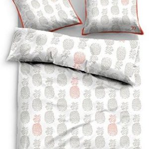Kuschelige Bettwäsche aus Baumwolle - weiß 155x220 von TOM TAILOR