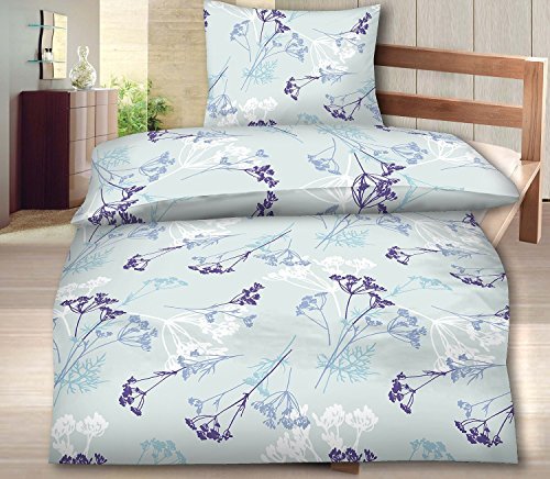 Traumhafte Bettwäsche aus Biber - blau 135x200 von Schlummerland Traumhafte Bettwäsche aus Biber - blau 135x200 von Schlummerland