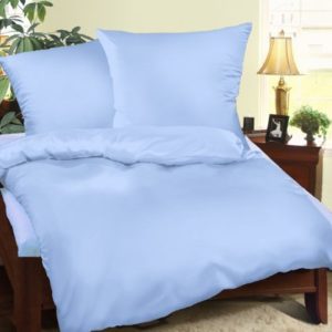 Hübsche Bettwäsche aus Biber - blau 155x220 von Genieße den Schlaf