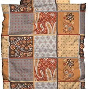 Schöne Bettwäsche aus Biber - braun 135x200 von Casatex