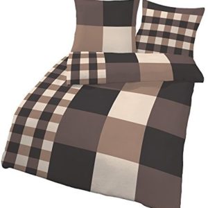 Traumhafte Bettwäsche aus Biber - braun 135x200 von Ido