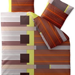 Kuschelige Bettwäsche aus Biber - braun 200x220 von CelinaTex