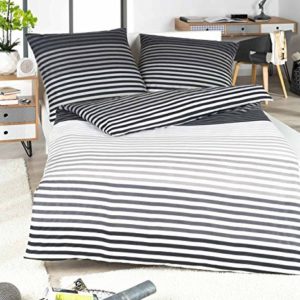 Traumhafte Bettwäsche aus Biber - grau 135x200 von lifestyle4living