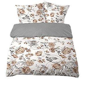 Schöne Bettwäsche aus Biber - grau 155x220 von Castell