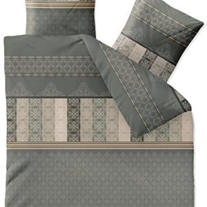 Schöne Bettwäsche aus Biber - grau 200x200 von CelinaTex