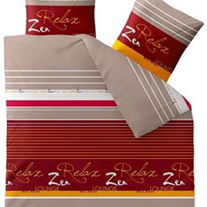 Hübsche Bettwäsche aus Biber - grau 200x220 von CelinaTex