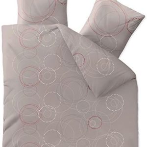 Schöne Bettwäsche aus Biber - grau 200x220 von CelinaTex