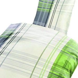 Traumhafte Bettwäsche aus Biber - grün 135x200 von 1stB HOME