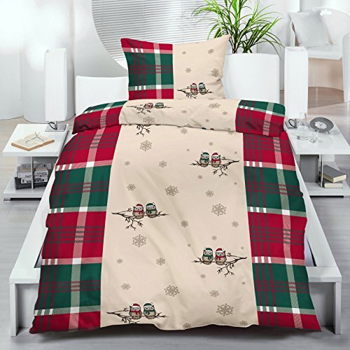 Traumhafte Bettwäsche aus Biber - grün 135x200 von Frottier Heimtexhandel Traumhafte Bettwäsche aus Biber - grün 135x200 von Frottier Heimtexhandel