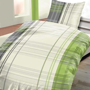 Hübsche Bettwäsche aus Biber - grün 135x200 von Schlummerland