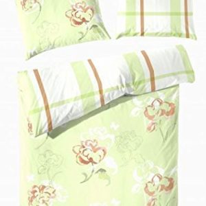 Kuschelige Bettwäsche aus Biber - grün 155x220 von Betz