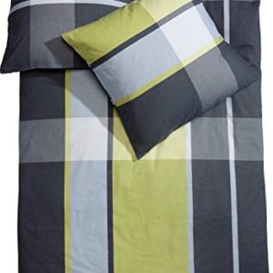 Traumhafte Bettwäsche aus Biber - grün 200x220 von Erwin Müller