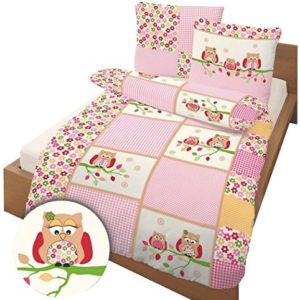 Schöne Bettwäsche aus Biber - rosa 135x200 von CMF