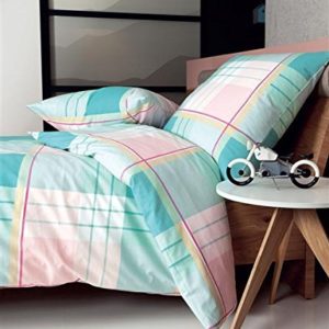 Kuschelige Bettwäsche aus Biber - rosa 135x200 von Janine