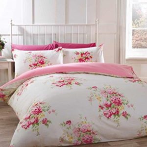 Kuschelige Bettwäsche aus Biber - rosa 135x200 von Kate