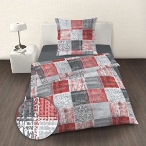Schöne Bettwäsche aus Biber - rot 135x200 von Ido Dobnig