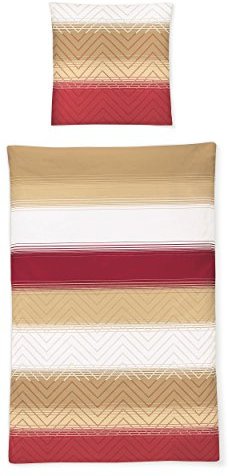 Schöne Bettwäsche aus Biber - rot 135x200 von Irisette