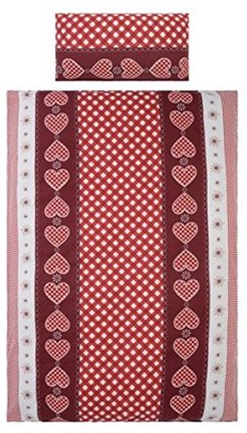Schöne Bettwäsche aus Biber - rot 135x200 von My Home