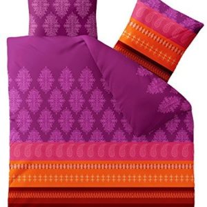 Traumhafte Bettwäsche aus Biber - rot 200x220 von CelinaTex