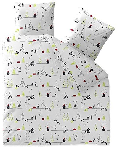 Schöne Bettwäsche aus Biber - Weihnachten grau 200x200 von CelinaTex Schöne Bettwäsche aus Biber - Weihnachten grau 200x200 von CelinaTex