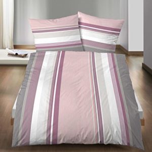 Hübsche Bettwäsche aus Biber - weiß 155x220 von Castell