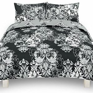 Kuschelige Bettwäsche aus Damast - schwarz 135x200 von Todd Linens