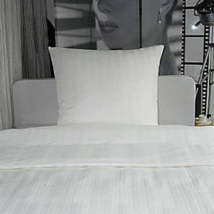 Kuschelige Bettwäsche aus Damast - weiß 135x200