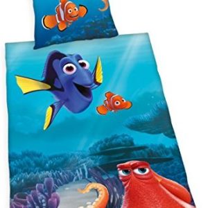 Traumhafte Bettwäsche aus Flanell - Disney blau 135x200 von Herding