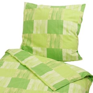 Traumhafte Bettwäsche aus Flanell - grün 135x200 von Hans-Textil-Shop