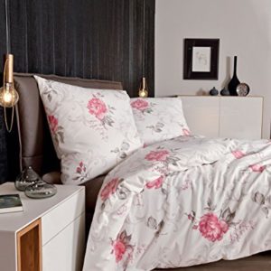 Hübsche Bettwäsche aus Flanell - rosa 135x200 von Janine
