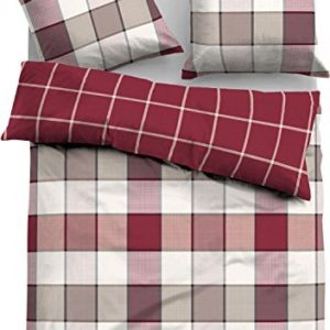 Kuschelige Bettwäsche aus Flanell - rot 135x200 von Tom Tailor