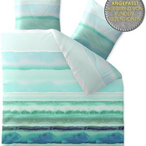 Schöne Bettwäsche aus Fleece - blau 200x220 von CelinaTex