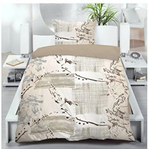 Kuschelige Bettwäsche aus Fleece - braun 135x200 von Borghorster Heimtexhandel