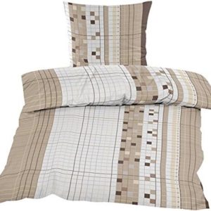 Schöne Bettwäsche aus Fleece - braun 155x220 von Home-Impression