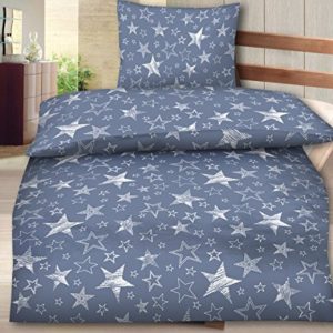 Kuschelige Bettwäsche aus Fleece - grau 135x200 von Bettenpoint