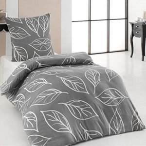 Traumhafte Bettwäsche aus Fleece - grau 135x200 von BFW