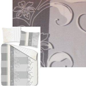 Traumhafte Bettwäsche aus Fleece - grau 135x200