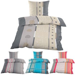 Kuschelige Bettwäsche aus Fleece - grau 155x220 von Home-Impression