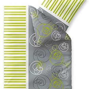 Schöne Bettwäsche aus Fleece - grün 155x220 von CelinaTex