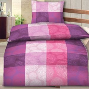 Hübsche Bettwäsche aus Fleece - rosa 135x200 von Bettenpoint