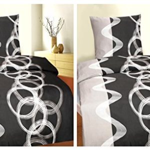 Kuschelige Bettwäsche aus Fleece - schwarz 135x200 von Bettenpoint