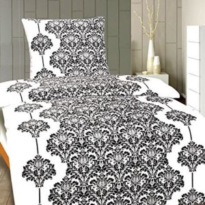 Hübsche Bettwäsche aus Fleece - schwarz 135x200 von Bettenpoint